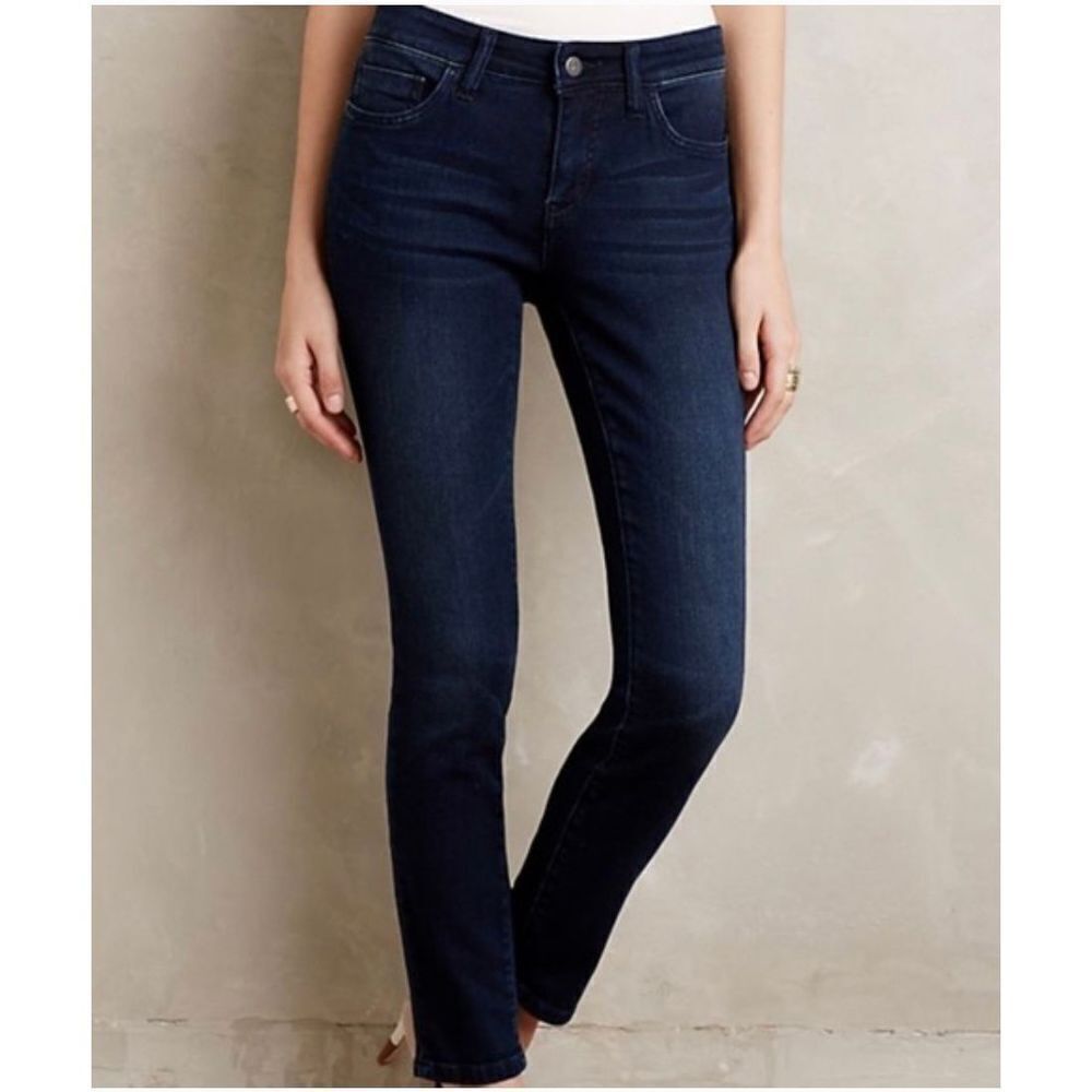 Anthro Pilcro and the Letterpress‎ Stet Crop Skinny Jeans in Dark Wash Size 26